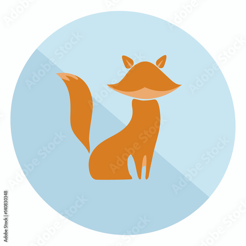 Photography Flat fox icon
