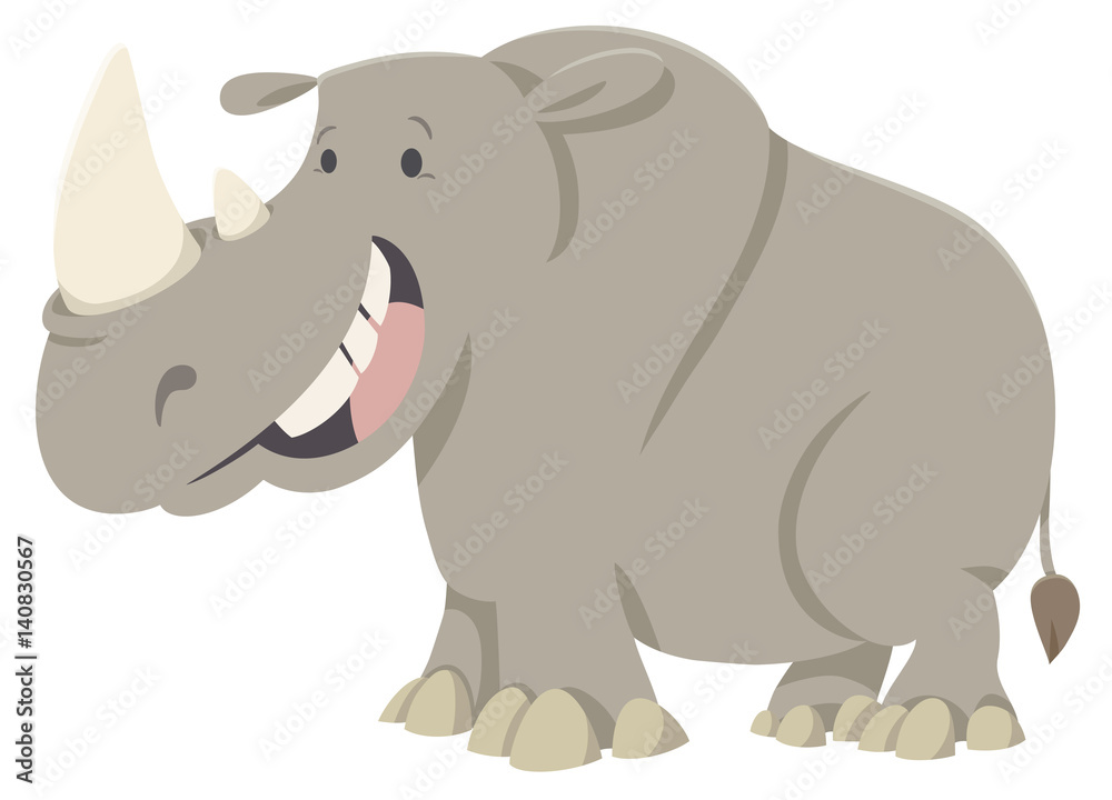 rhino cartoon animal character