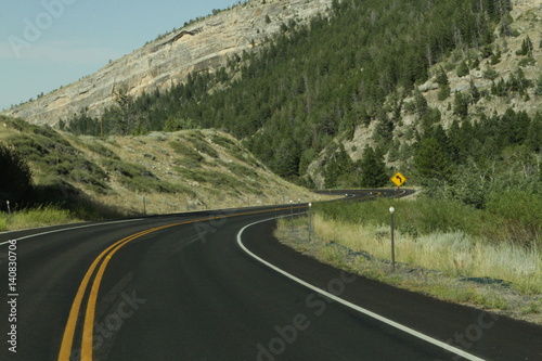 Roads and curves in wyoming