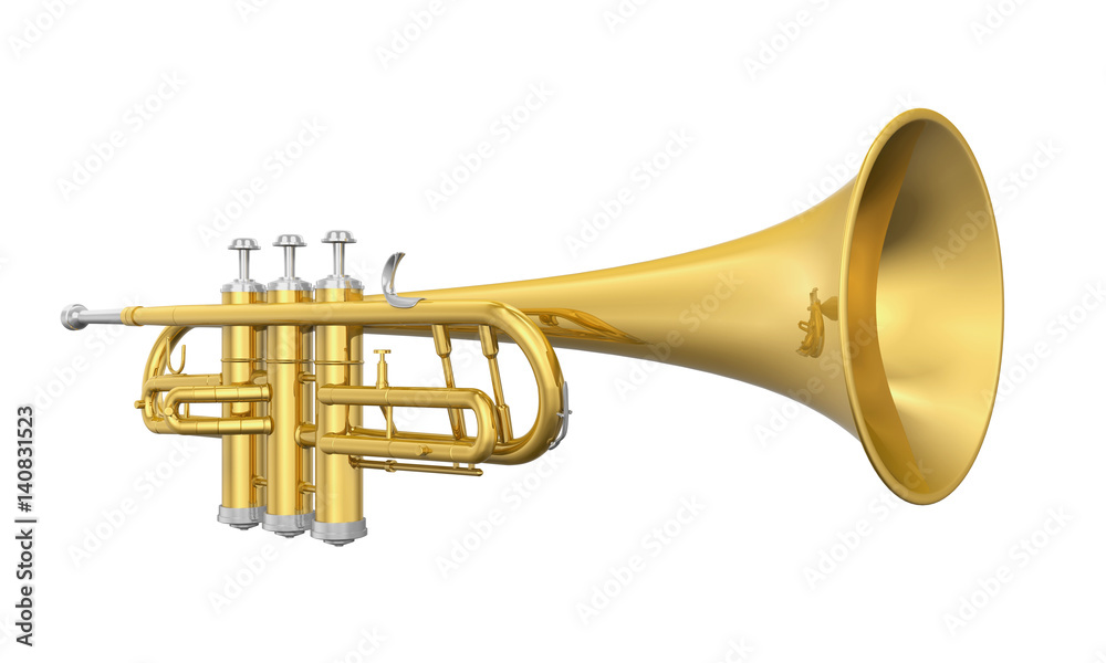 Fototapeta premium Golden Trumpet Isolated