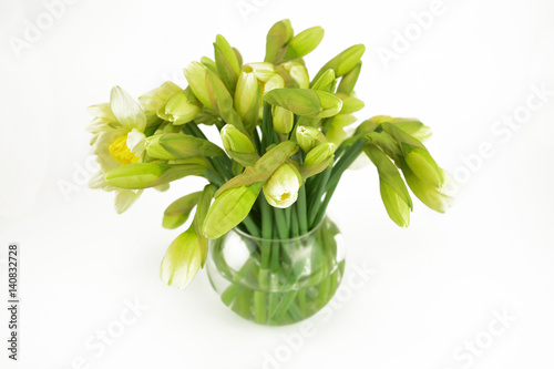 A bunch of narcissuses in a vase
