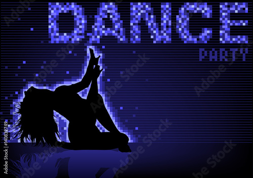 Blue Dance Party Background...