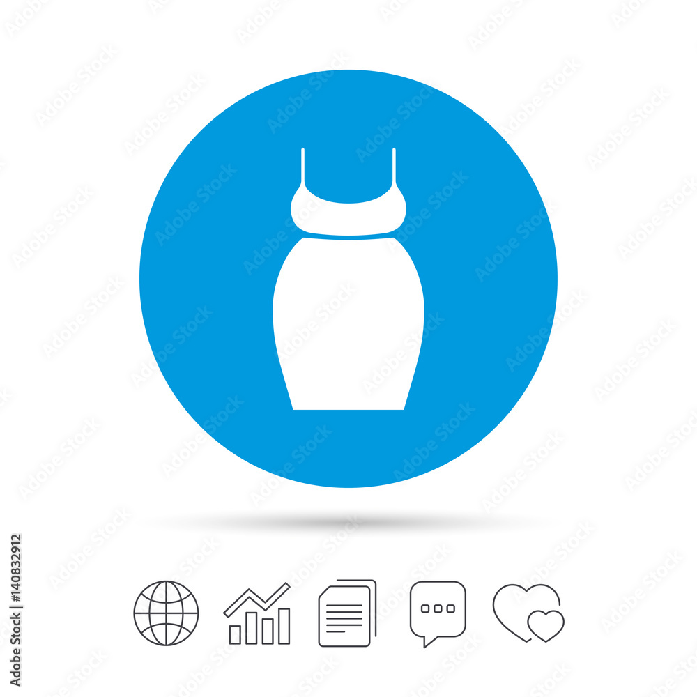 Pregnant woman dress sign icon. Maternity symbol. Pregnant woman dress sign icon. Maternity symbol.