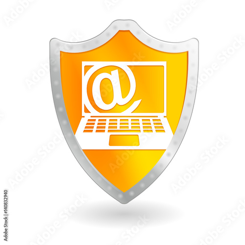 antivirus sur bouclier orange