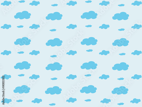 Fondo de patrón de nubes azules Fototapet
