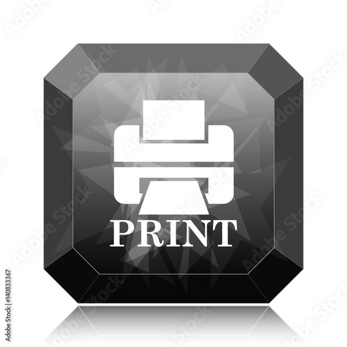 Printer with word PRINT icon