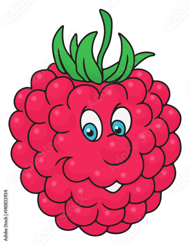 Fresh raspberry cartoon