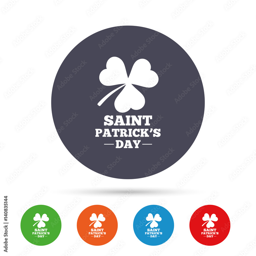 Clover with three leaves sign. St. Patrick symbol. Clover with three leaves sign. St. Patrick symbol.
