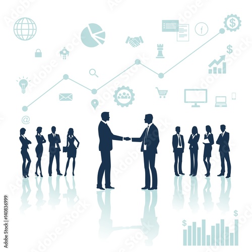 El sıkışan iş adamları ve Onların ekipleri