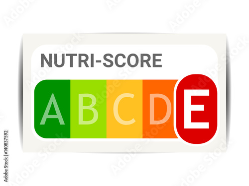 panneau nutri-score - nutriscore - claire - indice E
