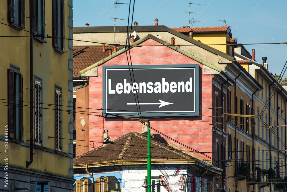 Schild 215 - Lebensabend Schild 215 - Lebensabend