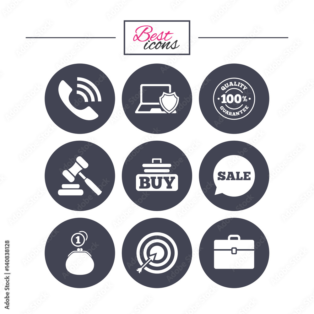 Fototapeta premium Online shopping, e-commerce and business icons.
