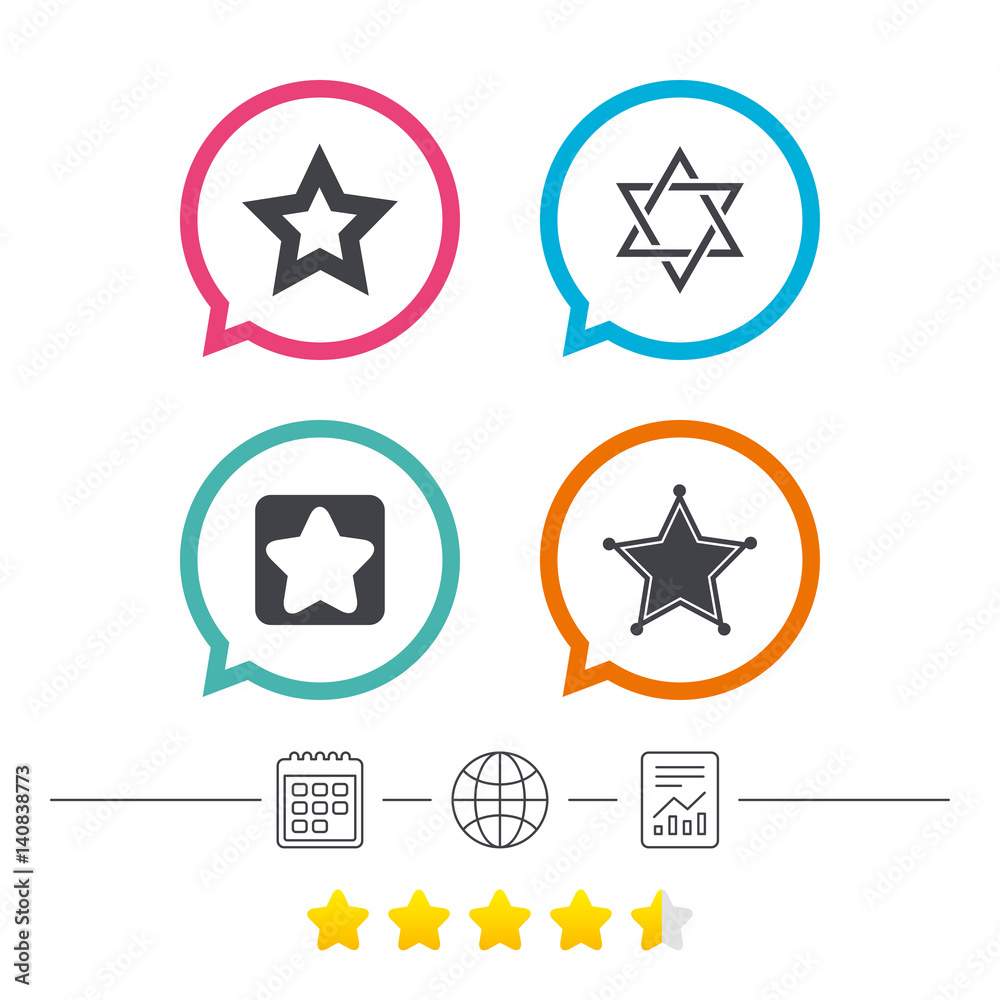 Star of David icons. Symbol of Israel. Star of David icons. Symbol of Israel.