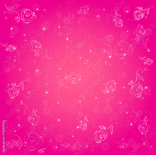 Ornament background with roses 