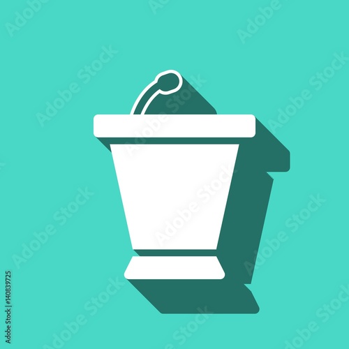 lectern with microphone icon stock vector illustration flat design