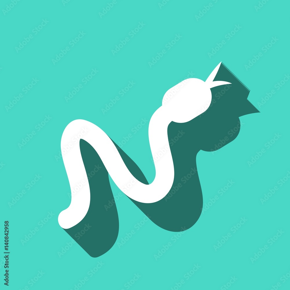 snake icon stock vector illustration flat design snake icon stock vector illustration flat design