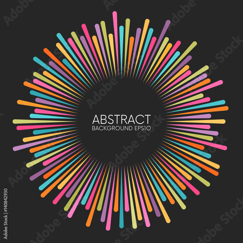 Abstract colorful rays background with place for your content