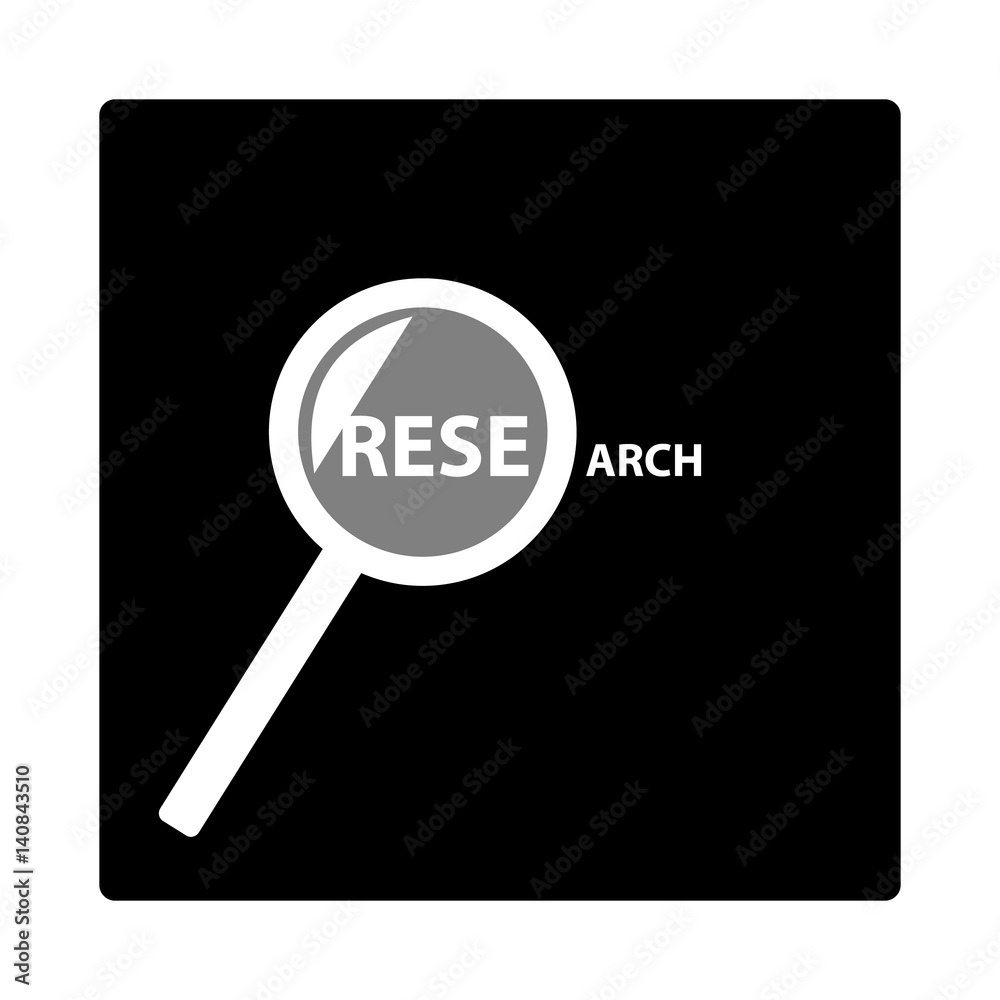Magnifier on black  background