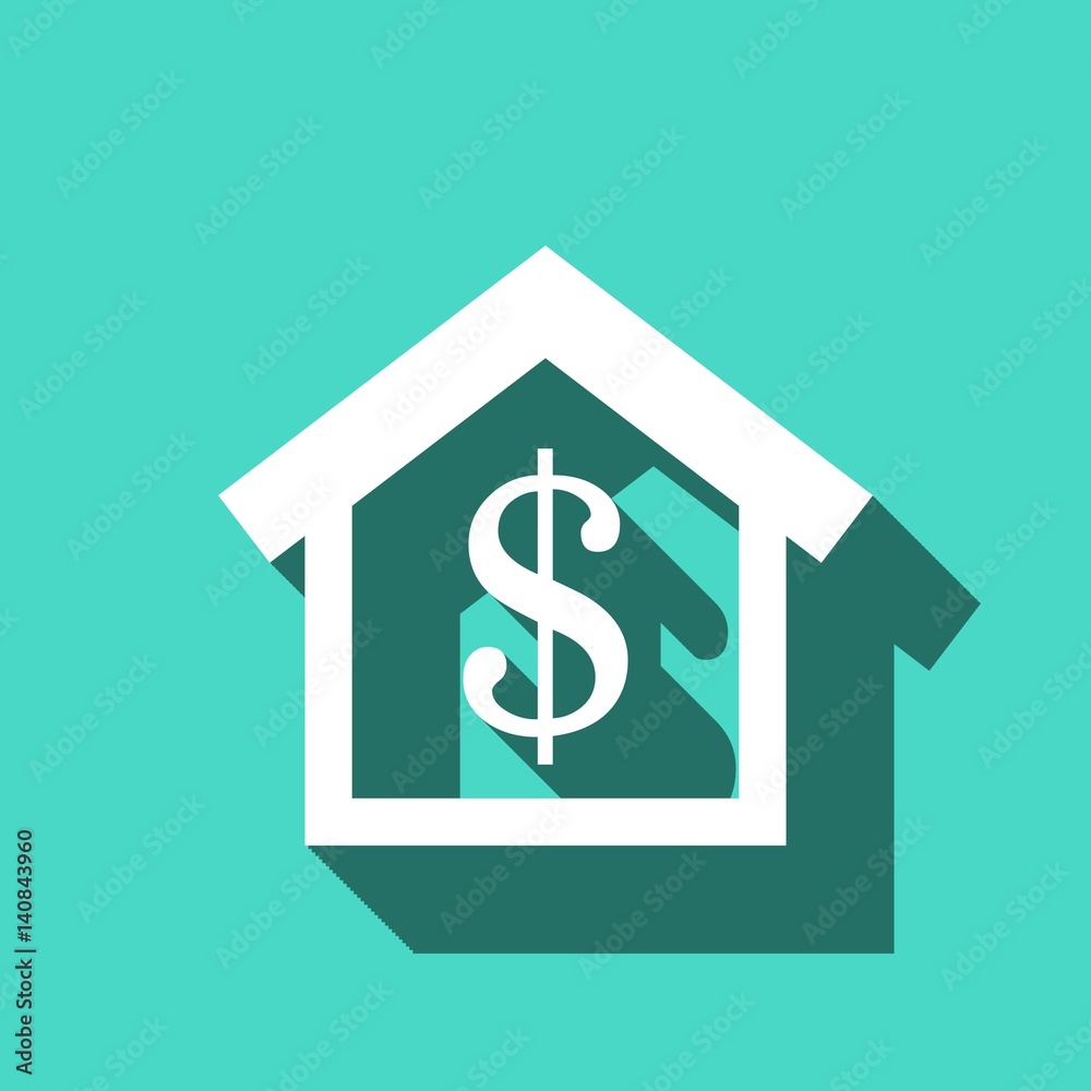 money home dollar icon stock vector illustration flat design money home dollar icon stock vector illustration flat design
