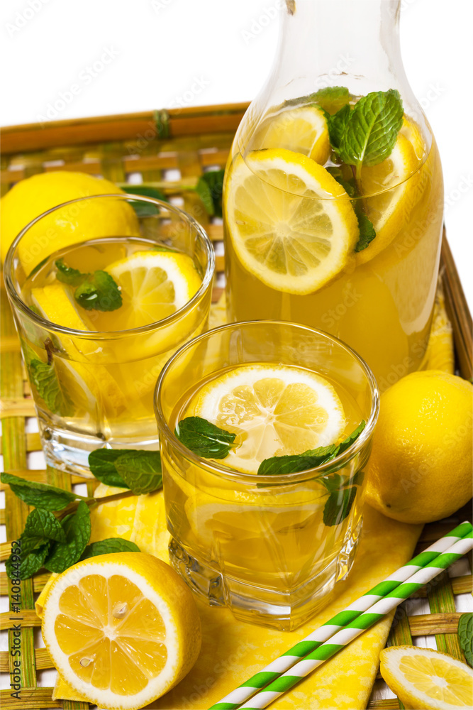 Lemonade Lemon Drink. Selective focus. Lemonade Lemon Drink. Selective focus.