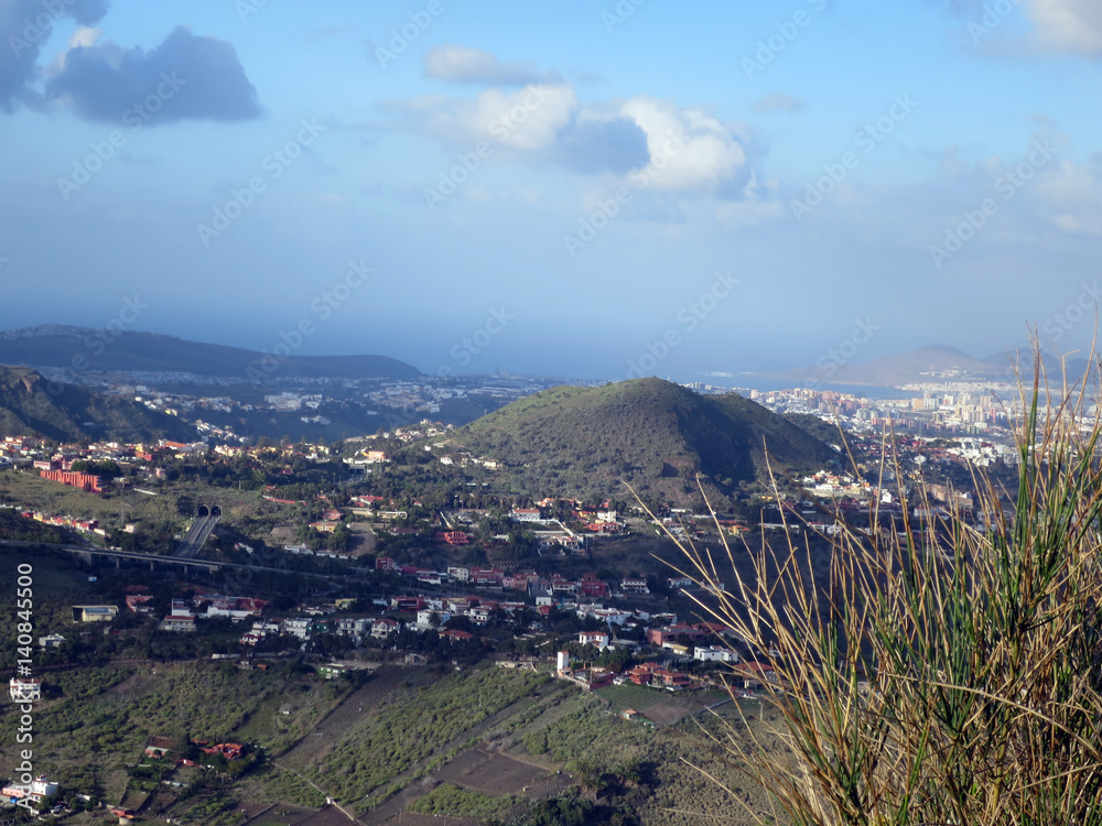 Blick vom Pico de Bandama auf Las Palmas de Gran Canaria