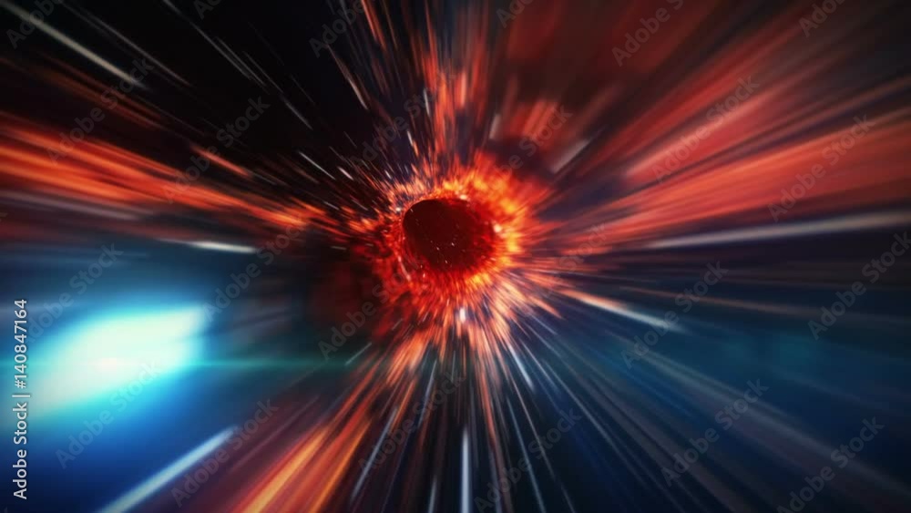 Curvature of space-time, flight into a black hole, event horizon