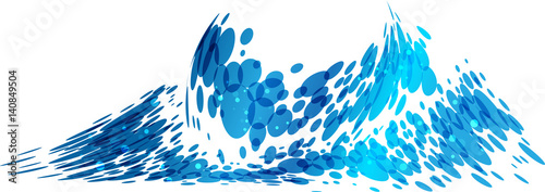Wave splash vector