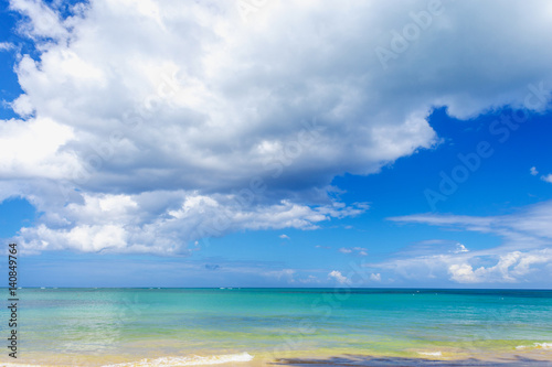 Paradise on Earth. Caribbean empty sandy beach. 