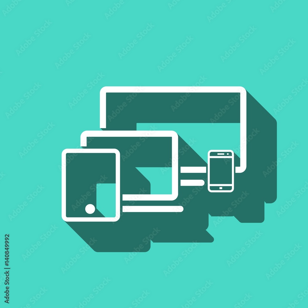 computer laptop tablet phone icon stock vector illustration flat design computer laptop tablet phone icon stock vector illustration flat design