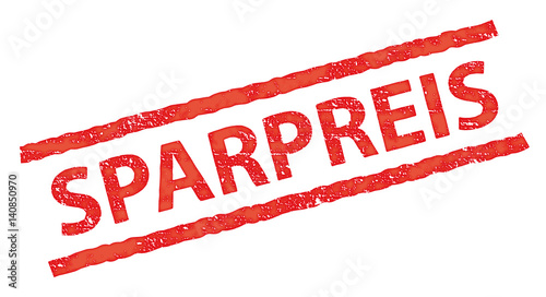 Stempel Sparpreis, rot
