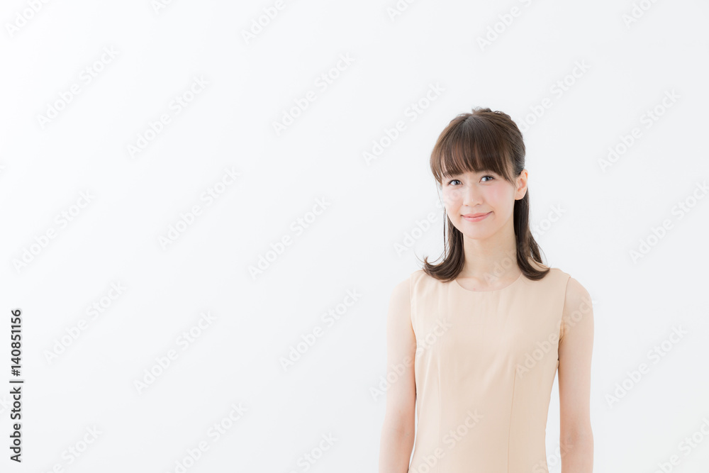 portrait of attractive asian woman isolated on white background portrait of attractive asian woman isolated on white background