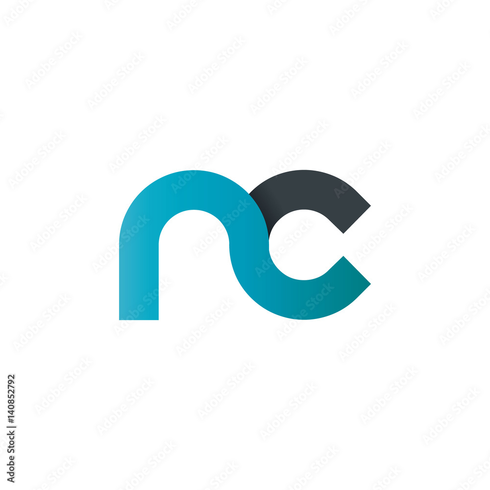 Initial Letter NC Rounded Lowercase Logo Initial Letter NC Rounded Lowercase Logo