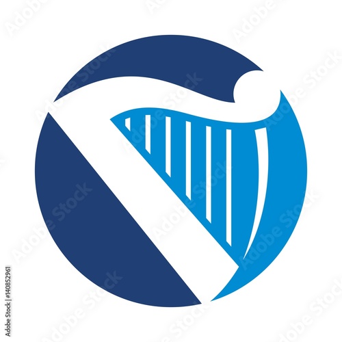 harp logo vector.