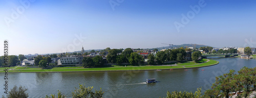 The River Vistula that runs through Krakow in Poland