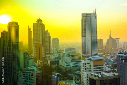 Sunset twilight cityscape viewpoint Bangkok © themorningglory