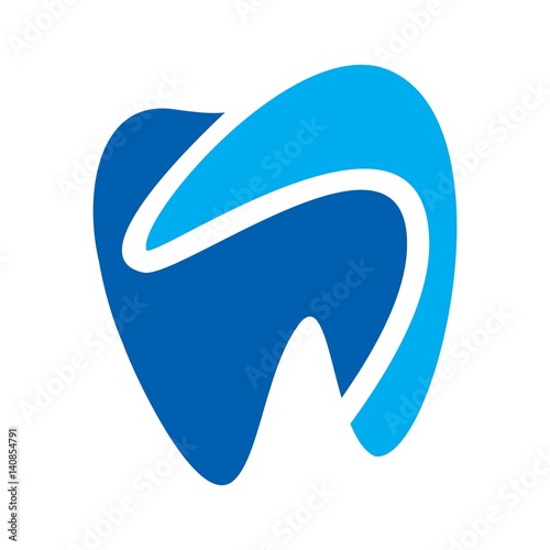 dental logo vector. letter S inside tooth symbol.