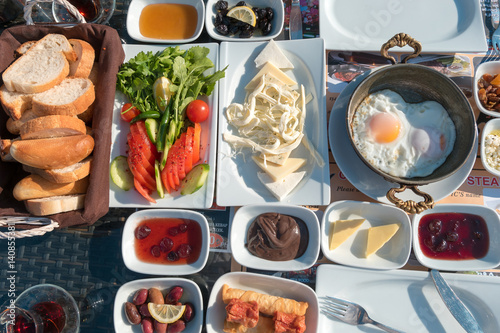 Turkish breakfast on a table