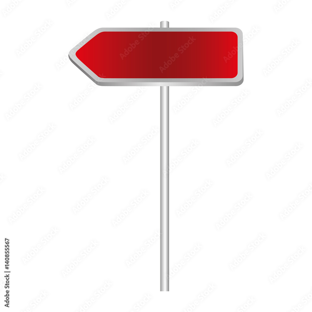 metallic red direction board road signs vector illustration metallic red direction board road signs vector illustration