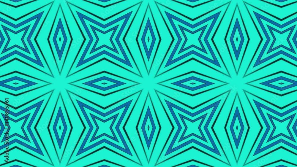 Animated computer composition in turquoise tones in the style of a kaleidoscope, looping without breaks Animated computer composition in turquoise tones in the style of a kaleidoscope, looping without breaks