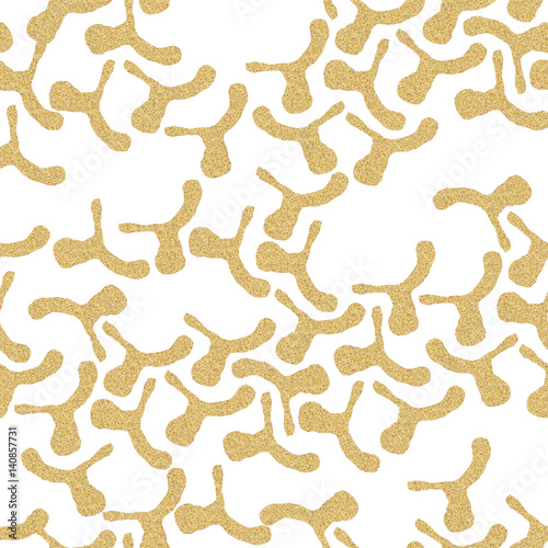 Gold glittering pattern. Abstract golden ornament