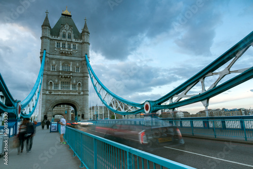 LONDON  ENGLAND - JUNE 15 2016  Sunset view of Tower Bridge in London  England  Great Britain