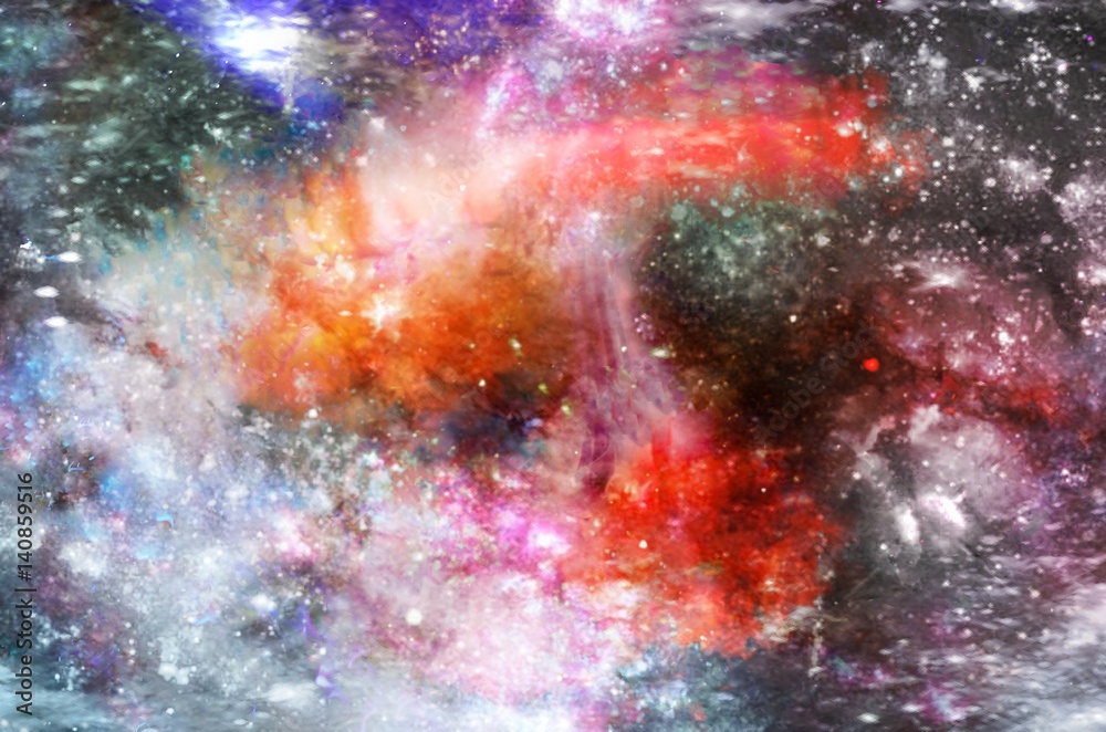 Colorful Galaxy Burst Abstract 