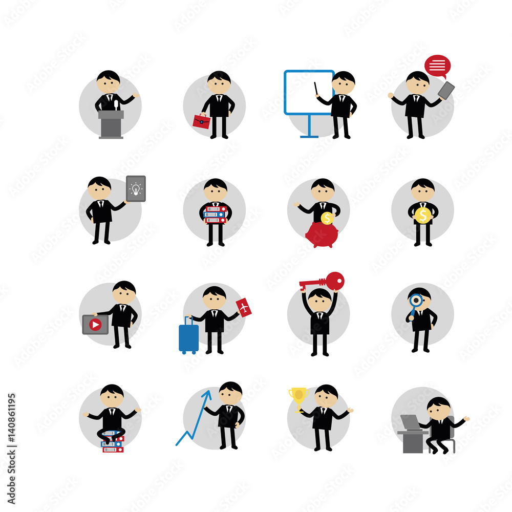 Business & Management Icon Set Business & Management Icon Set
