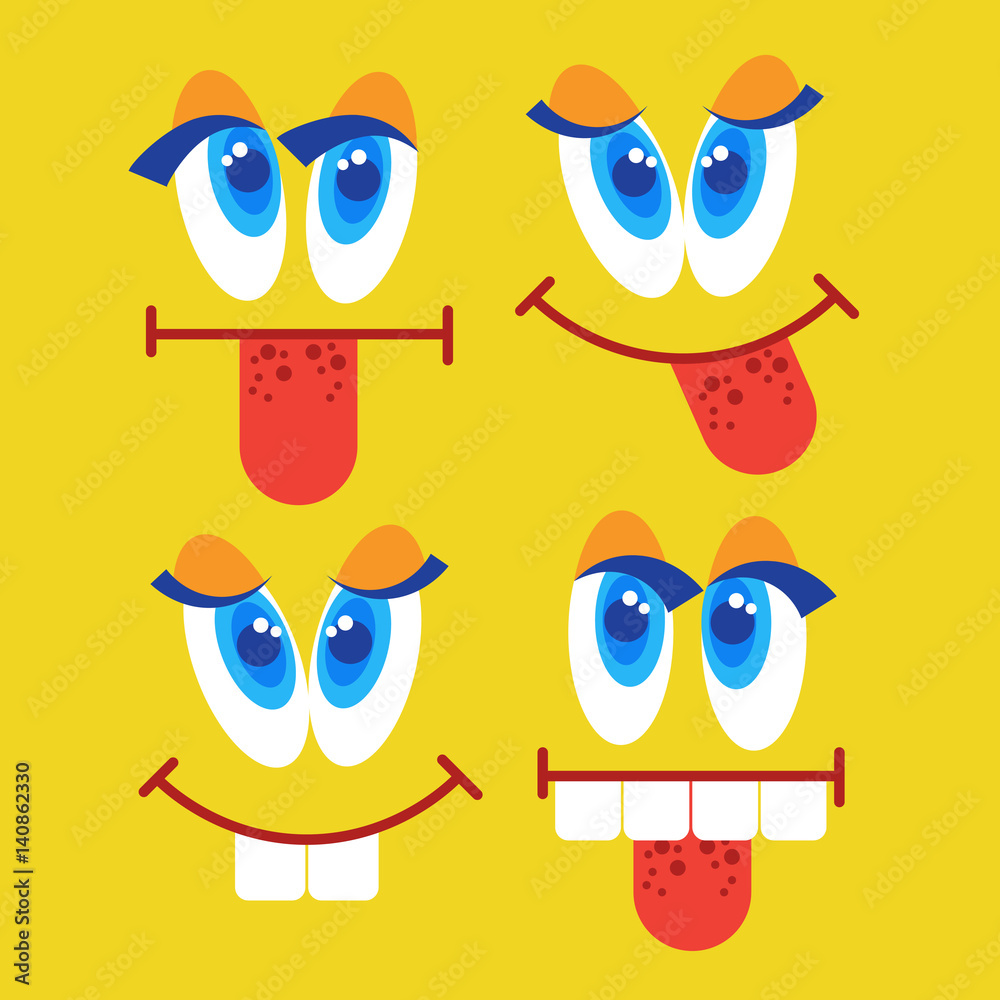 Smiling Face First April Fool Day Happy Holiday Greeting Card Flat Vector Illustration Smiling Face First April Fool Day Happy Holiday Greeting Card Flat Vector Illustration