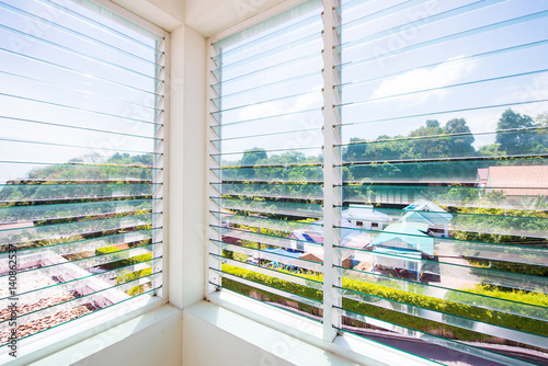 Windows glass louver in home