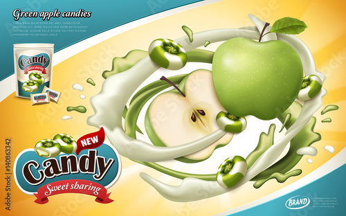 flavored candy ad