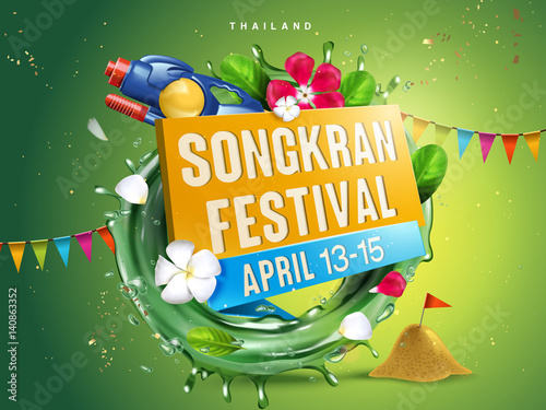 songkran festival illustration