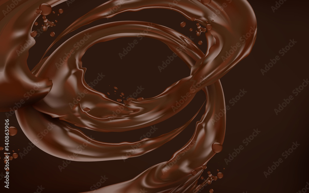 Naklejka premium chocolate flow element