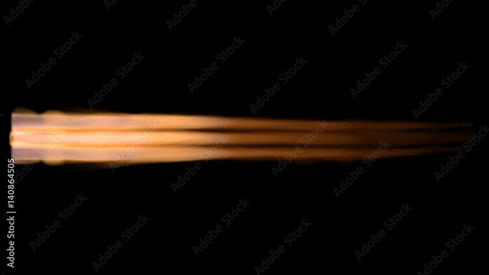 4k rocket engine flame with alpha matte channel for compositing. 3d rendering