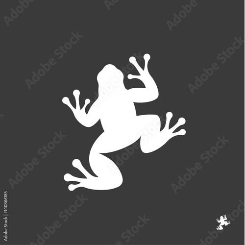 Frog illustration sign minimalism modern mark logo vector trendy